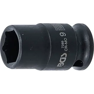 BGS technic Kracht Dopsleuteldop zeskant - 1/4" - 9 mm