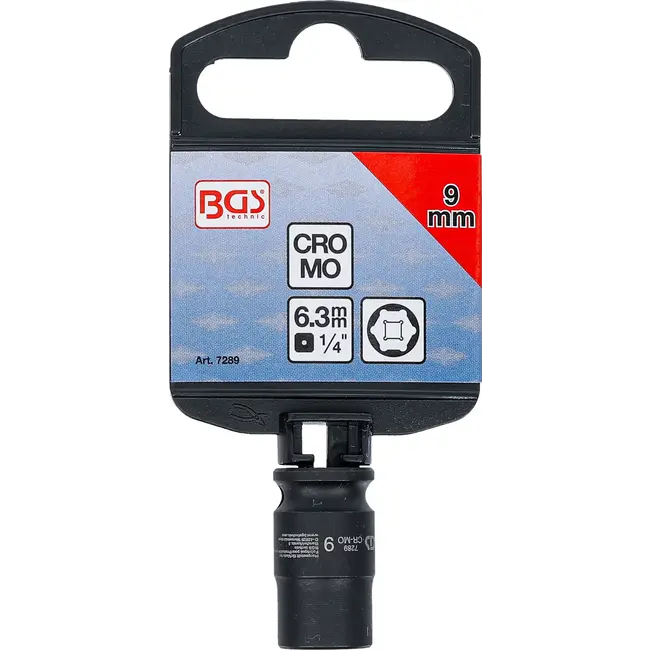 BGS Kracht Dopsleuteldop zeskant - 1/4" - 9 mm