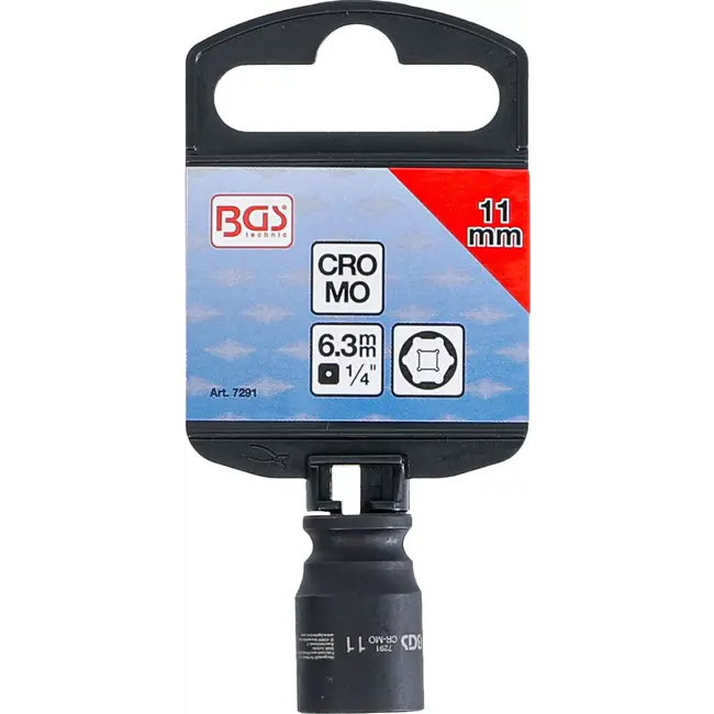 BGS Kracht Dopsleuteldop zeskant - 1/4" - 11 mm