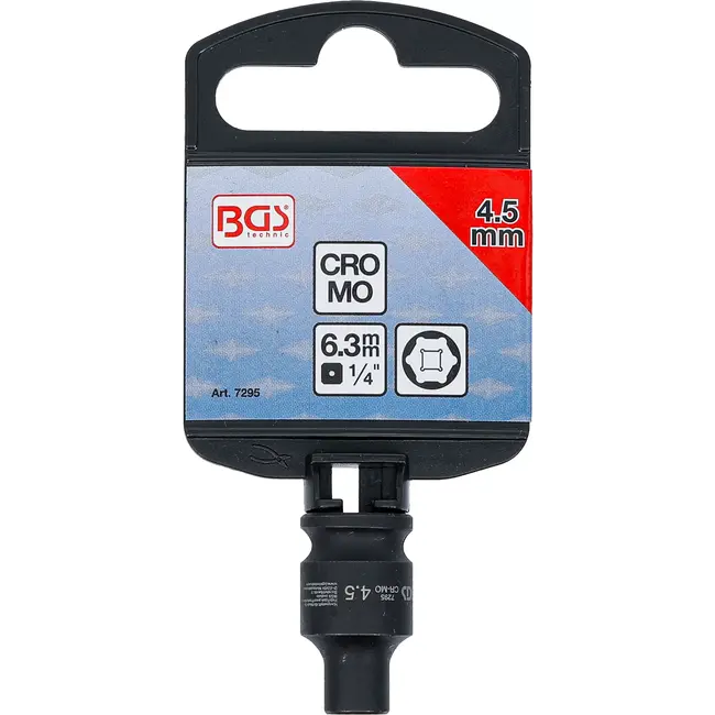 BGS Kracht Dopsleuteldop zeskant - 1/4" - 4,5 mm