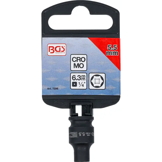 BGS Kracht Dopsleuteldop zeskant - 1/4" - 5,5 mm