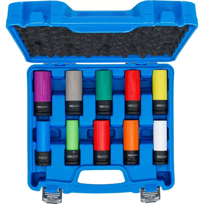 BGS Kracht wielmoerdopsleutelset - 1/2" - 15 - 24 mm en speciale wielschroeven - 10 delig