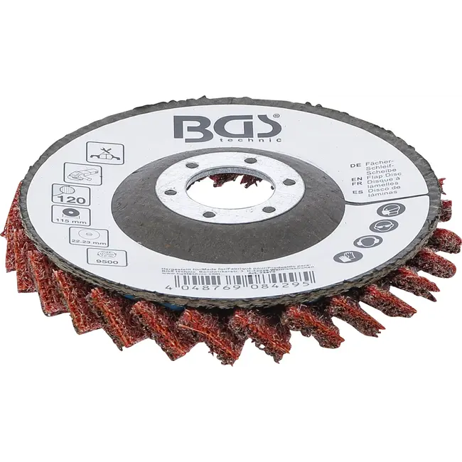 BGS Lamellenslijpschijf - Vlies - Ø 115 mm - korrel 120