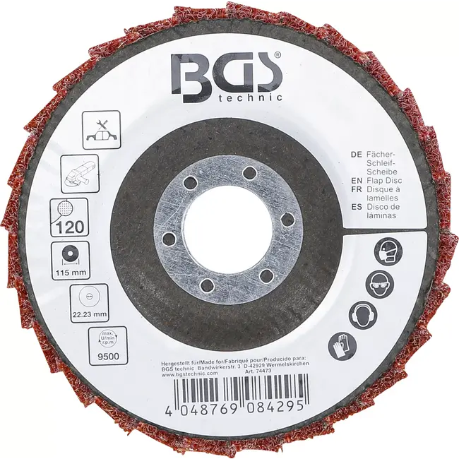 BGS Lamellenslijpschijf - Vlies - Ø 115 mm - korrel 120