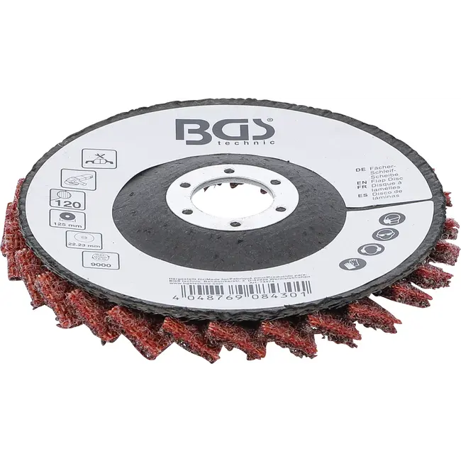 BGS Lamellenslijpschijf - Vlies - Ø 125 mm - korrel 120