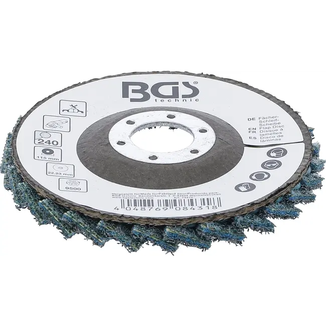 BGS Lamellenslijpschijf - Vlies - Ø 115 mm - korrel 240