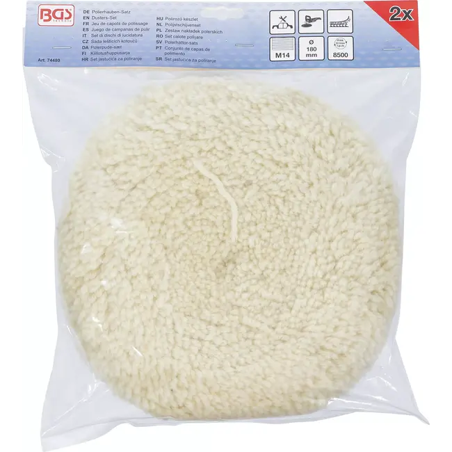 BGS Polijstschijvenset - Ø 180 mm - 2 delig