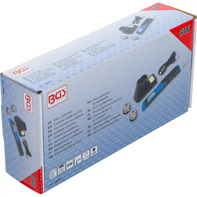 BGS Accu soldeerbout - 8 W - met oplaadstation