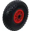 BGS Wiel voor steekwagen / kar - PU, rood/zwart - 260 mm