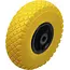 BGS Wiel voor steekwagen / kar - PU, geel/zwart - 260 mm