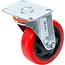 BGS Zwenkwiel - rood/zwart - Ø 100 mm