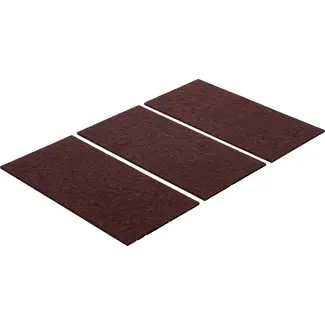 BGS Do it yourself Viltglijder - platen - bruin - 100 x 200 mm - 3 delig