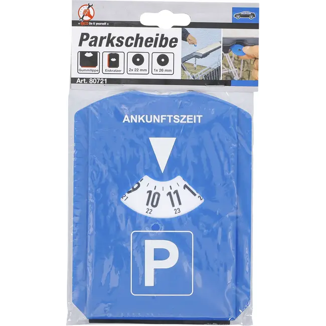 BGS Parkeerschijf - met ijskrabber / rubberen lip