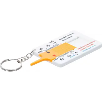 BGS Profieldieptemeter - met sleutelhanger - 0 - 20 mm