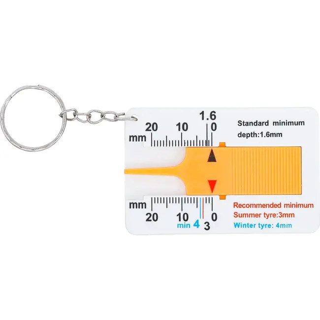 BGS Profieldieptemeter - met sleutelhanger - 0 - 20 mm