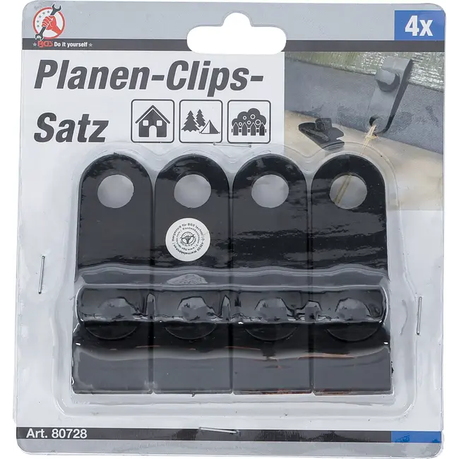 BGS Dekzeil clipset - 4 delig