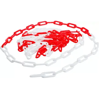 BGS Versperringsketting - rood - wit - Kunststof - 5 meter