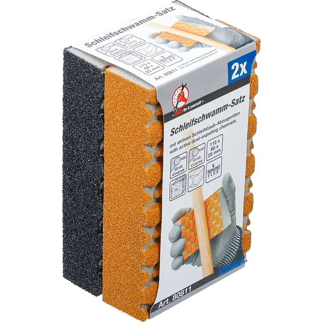 BGS Polijstsponzenset - K 60, 80 - 2 delig