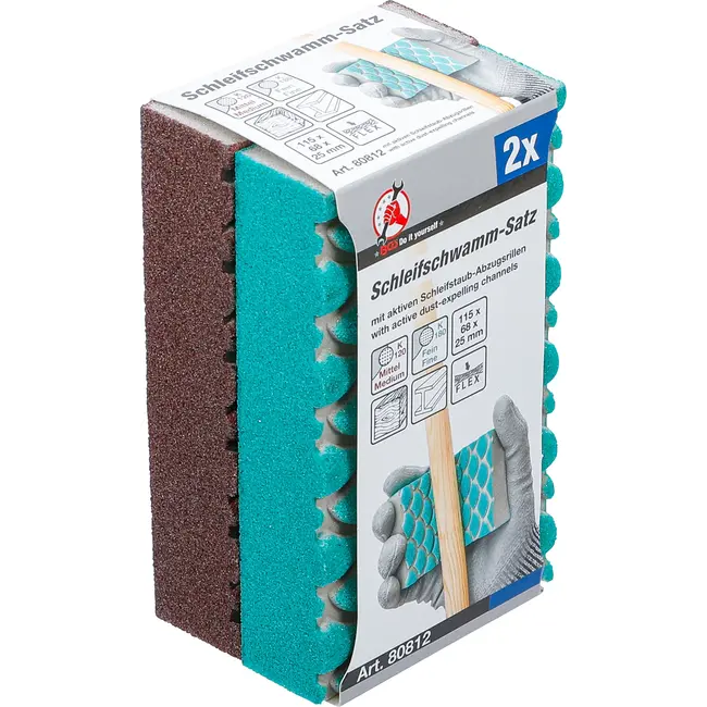 BGS Polijstsponzenset - K 120, 180 - 2 delig