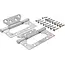 BGS Scharnierset - RVS - voor ruimtebesparende inbouw - 100 x 50 mm - 2 delig