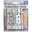 BGS Scharnierset - RVS - voor ruimtebesparende inbouw - 100 x 50 mm - 2 delig