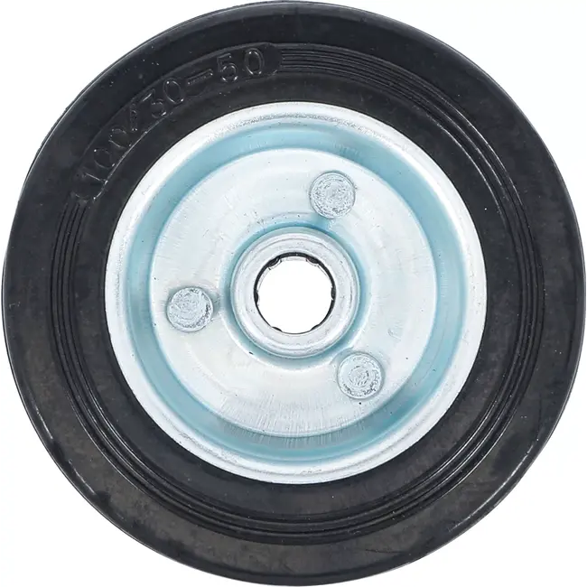 BGS Vol rubberen wiel - stalen velg - 100 mm