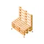 BGS Dubbele zwenkwielenset - voor strandstoelen / palletmeubels - Ø 75 mm - 4 delig