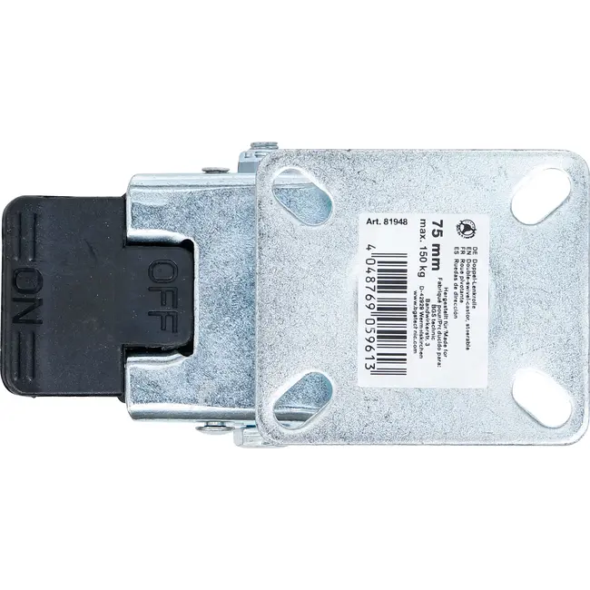 BGS Dubbel zwenkwiel - met rem - Ø 75 mm