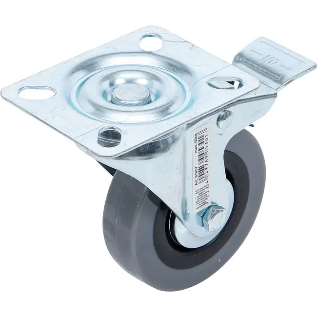 BGS Zwenkwiel met rem - met schroefplaat - Ø 75 mm