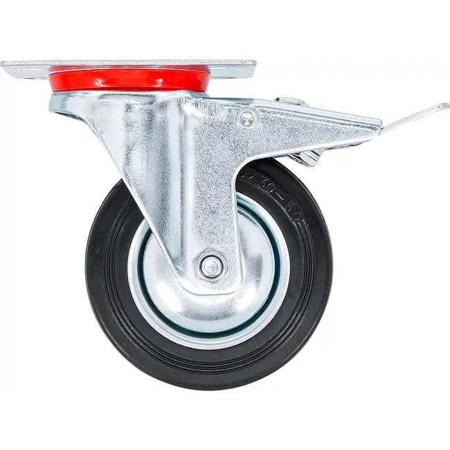 BGS Zwenkwiel met rem - met schroefplaat - Ø 100 mm