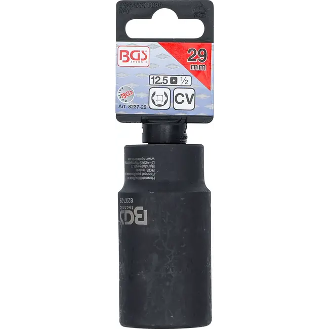 BGS Dopsleuteldop gesleufd, zeskant - 29 mm