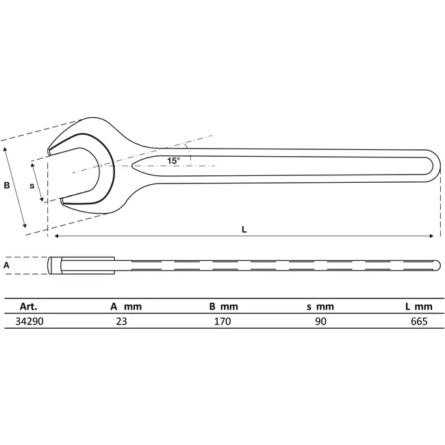 BGS Machinesleutel - DIN 894 - 90 mm