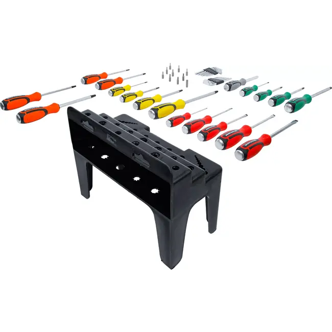 BGS Schroevendraaierset - met bitset - in kunststof standaard - 44 delig