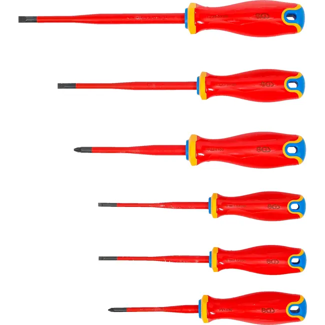 BGS VDE schroevendraaierset - extra dunne punt - 6 delig