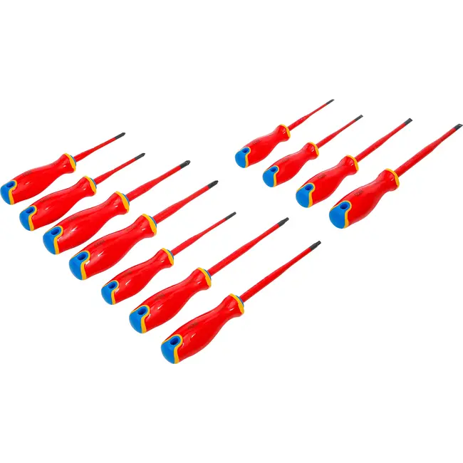 BGS VDE schroevendraaierset - extra dunne punt - 11 delig