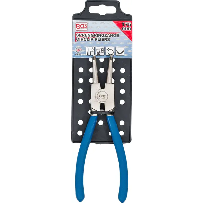 BGS Borgringtang - gebogen - voor buitenringen - 175 mm