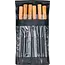 BGS Sleutlvijlen-set - houten heft - 100 mm - 6 delig