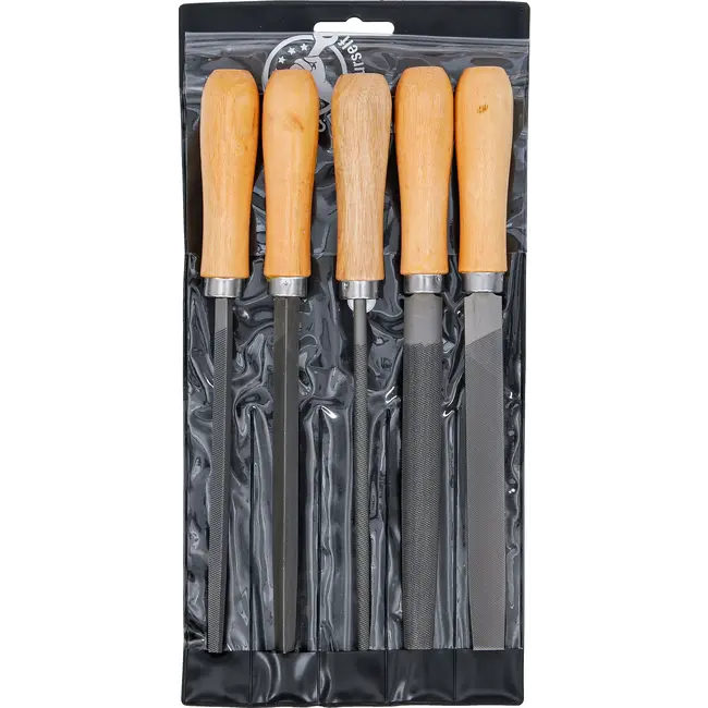 BGS Vijlen-set - houten heft - 150 mm - 5 delig