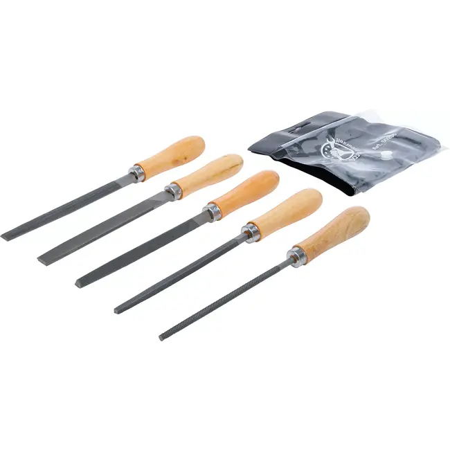 BGS Vijlen-set - houten heft - 150 mm - 5 delig