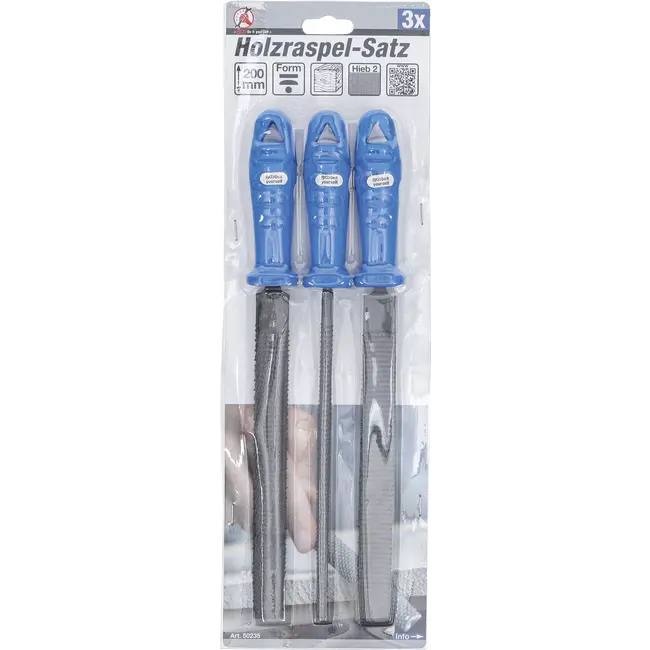 BGS Houtraspset - 200 mm - 3 delig