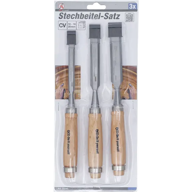BGS Steekbeitelset - 10 / 16 / 20 mm - 3 delig