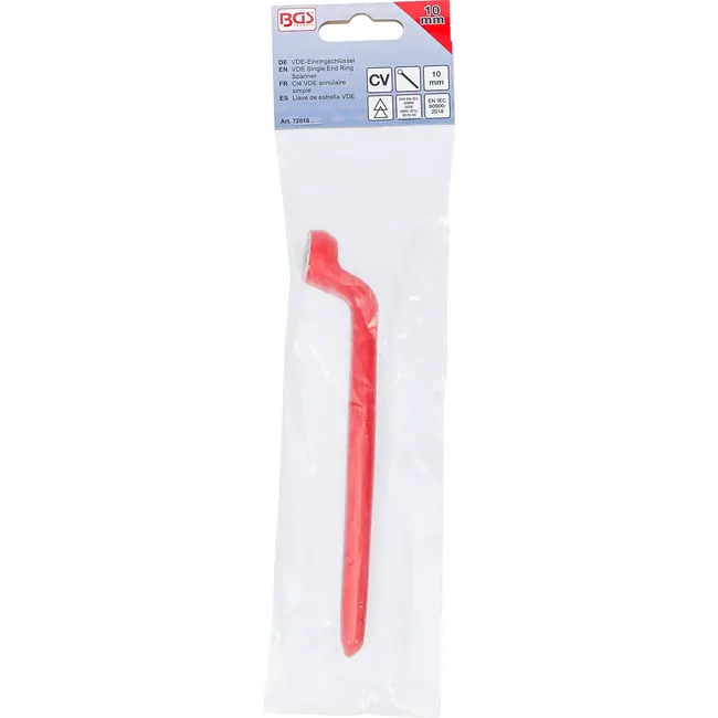 BGS Enkelvoudige VDE-ringsleutel - diep gebogen - 10 mm