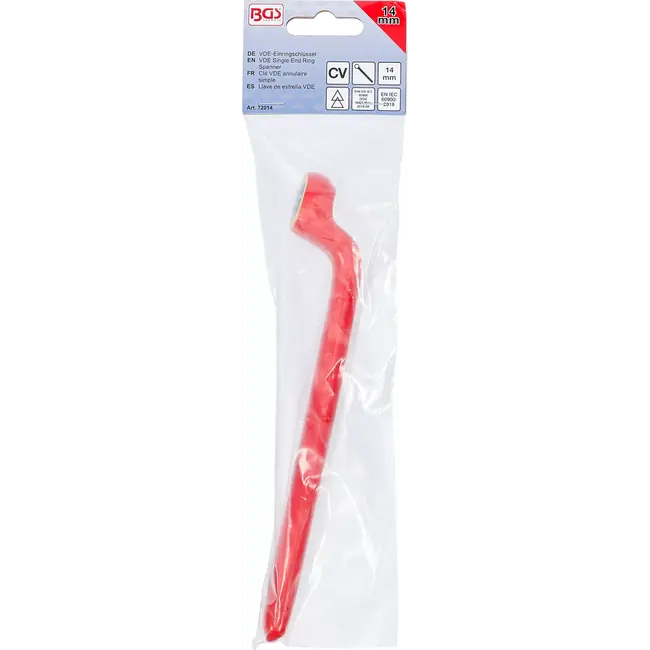 BGS Enkelvoudige VDE-ringsleutel - diep gebogen - 14 mm