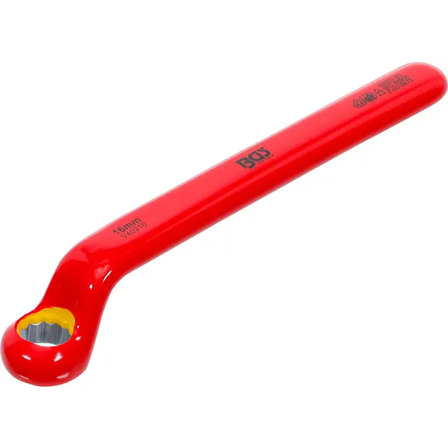 BGS Enkelvoudige VDE-ringsleutel - diep gebogen - 16 mm