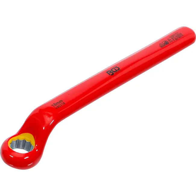 BGS Enkelvoudige VDE-ringsleutel - diep gebogen - 18 mm
