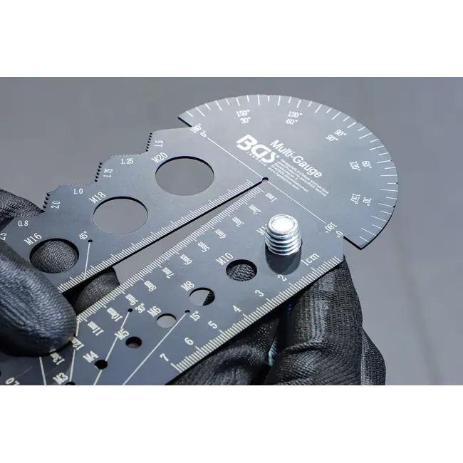 BGS Schroeven- en schroefdraadsjabloon - metrisch - M3 - M20, 0,5 - 13,00 mm