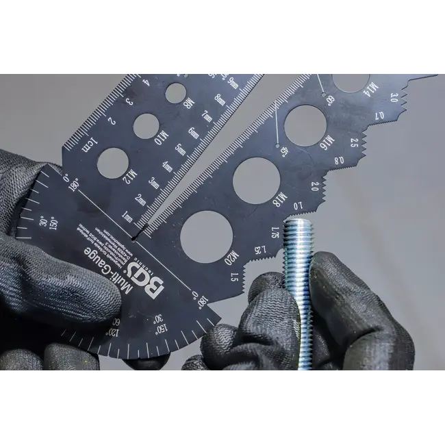 BGS Schroeven- en schroefdraadsjabloon - metrisch - M3 - M20, 0,5 - 13,00 mm