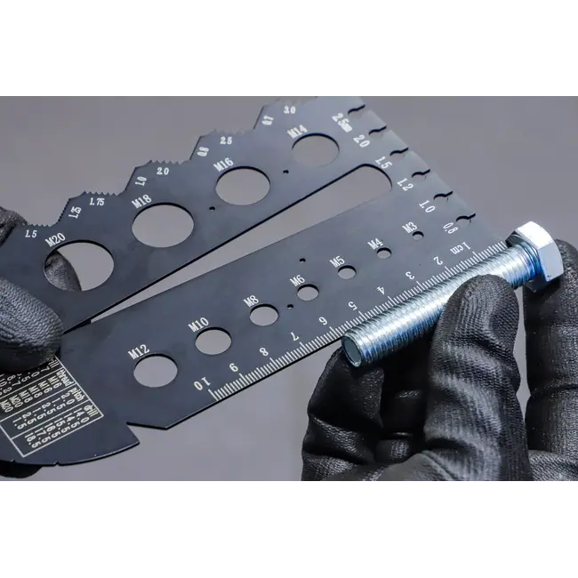 BGS Schroeven- en schroefdraadsjabloon - metrisch - M3 - M20, 0,5 - 13,00 mm