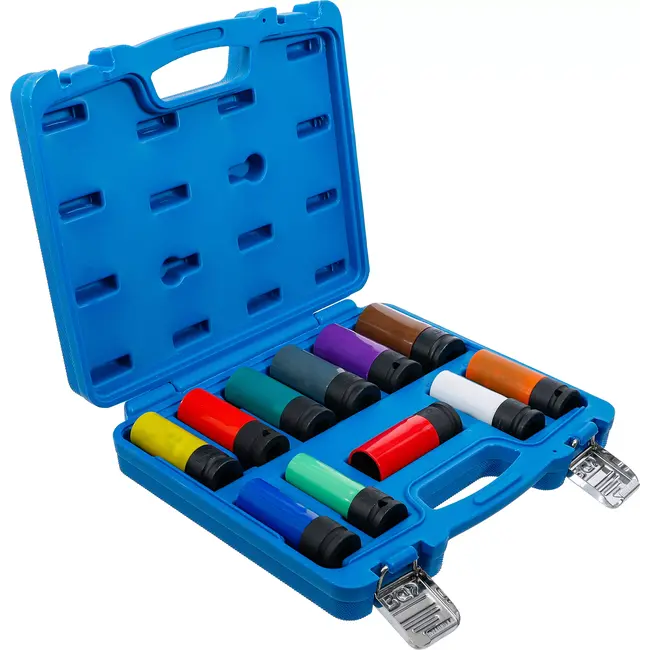 BGS Kracht wielmoerdopsleutelset - 1/2" - 15 - 27 mm en speciale wielschroeven - 11 delig