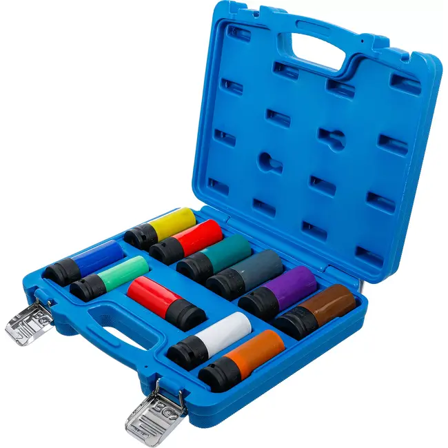 BGS Kracht wielmoerdopsleutelset - 1/2" - 15 - 27 mm en speciale wielschroeven - 11 delig